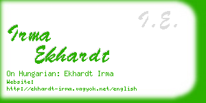 irma ekhardt business card